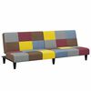 vidaXL 2-Seater Sofa Bed with Footstool Patchwork Fabric