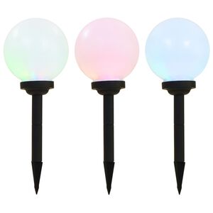 vidaXL Solar Lamp | Set of 3 | White | Polypropylene | Small | Solar