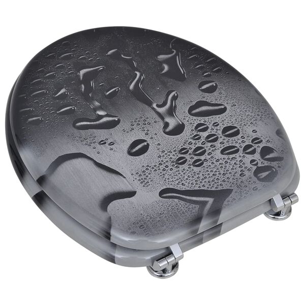 vidaXL Toilet Seats with Lids 2 pcs MDF Water