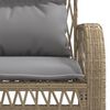 vidaXL 4 Piece Garden Sofa Set with Cushions Beige Poly Rattan