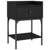 vidaXL Bedside Table Black 40,5x31x60 cm Engineered Wood