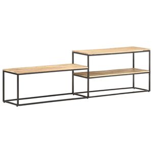 vidaXL TV Cabinet | Mango wood colour | Rough Mango Wood and Powder-Coated Steel