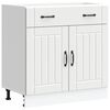 vidaXL Kitchen Base Cabinet Lucca White Engineered Wood