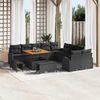 vidaXL Garden Sofa Set with Cushion with Storage 13 pcs Black