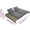 vidaXL Double Sun Lounger with Cushion Poly Rattan Grey
