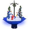 vidaXL Snowing Christmas Tree | Blue, Green, White | PVC, polyester and plastic