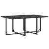 vidaXL 7 Piece Garden Dining Set Black Textilene