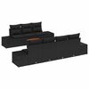 vidaXL Garden Sofa Set 8 pcs Black Poly Rattan