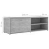 vidaXL TV Cabinet Concrete Grey 120x34x37 cm Engineered Wood