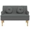 vidaXL Bench with Cushions Dark Grey 113x64.5x75.5 cm Fabric