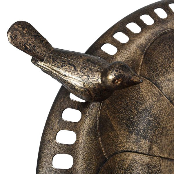 vidaXL Garden Bird Bath Bronze Plastic