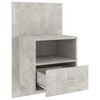 vidaXL Wall-mounted Bedside Cabinet Concrete Grey