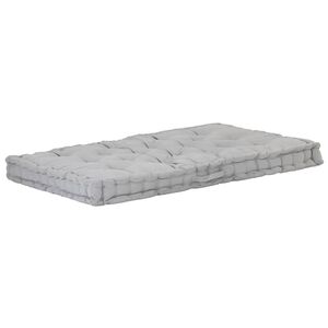 vidaXL Pallet Cushion | Grey | 100% cotton and filling cotton mix | 120x80x10 cm
