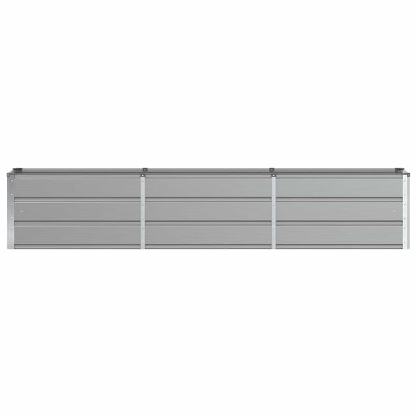 vidaXL Planter Light Grey 240 x 40 x 45 cm Steel