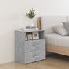 vidaXL Bed Cabinet Concrete Grey 50x32x60 cm