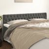 vidaXL Headboards Dark Grey 200x7x78/88 cm Velvet