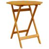 vidaXL Folding Garden Table Ø70x75 cm Solid Wood Acacia