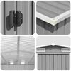 vidaXL Garden Shed 257x392x181 cm Metal Grey