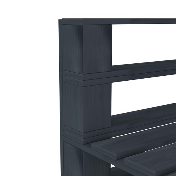 vidaXL Garden Pallet Middle Sofa Wood Grey