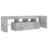 vidaXL TV Cabinet with LED Lights Concrete Grey 140x36.5x40 cm