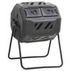 vidaXL Compost Bin | Black | Plastic | Medium | Rotatable | Compost Bin | Cubic