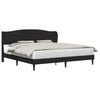 vidaXL Bed Frame with Headboard Black 180 x 200 cm Faux Leather