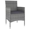 vidaXL 5 Piece Garden Lounge Set Poly Rattan Grey