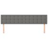 vidaXL Headboards Dark Grey 200x5x78/88 cm Fabric