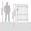 vidaXL Fence Gate Boxtel Single Door with Spike Top Steel 1x1.5 m Black