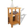 vidaXL End Table | Brown | Solid oak, MDF veneer | Compact | Rectangular