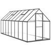 vidaXL Greenhouse with Base Frame Anthracite 445x169x195 cm Aluminium
