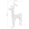 vidaXL Reindeer Christmas Decoration 90 LEDs 60x16x100 cm Acrylic