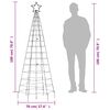 vidaXL LED Christmas Tree with Spikes 220 LEDs Warm White 180 cm