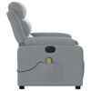 vidaXL Electric Massage Recliner Chair Light Grey Fabric