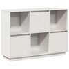 vidaXL Sideboard White 110.5x35x80 cm Solid Wood Pine