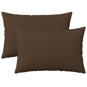 vidaXL Cushion with Pillow HEERLEN 2 pcs Brown Fabric