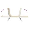vidaXL Folding Sun Loungers 2 pcs Cream Textilene and Steel