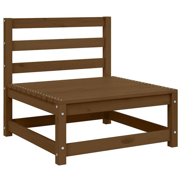 vidaXL 2 Piece Garden Lounge Set with Cushions Honey Brown Pinewood