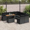 vidaXL Garden Sofa Set with Cushion Black