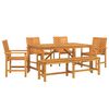 vidaXL Garden Dining Set 6 pcs Brown 150 x 90 x 74 cm