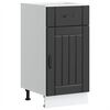 vidaXL Kitchen Base Cabinet "Lucca" Black Engineered Wood