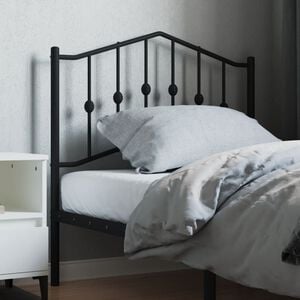 vidaXL Metal Replace Headboard Black 90 cm