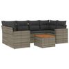 vidaXL 7 Piece Garden Sofa Set with Cushions Grey Poly Rattan