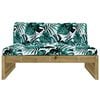vidaXL Middle Sofa 120x80 cm Impregnated Wood Pine
