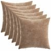 vidaXL Throw Pillow 6 pcs HEERLEN Brown 45 x 45 cm Chenille Fabric