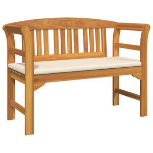 vidaXL Rose Bench Cream White 114 x 46 x 82.5 cm Solid Acacia Wood