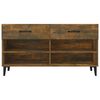 vidaXL Shoe Cabinet Smoked Oak 102x35x55 cm Engineered Wood