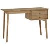 vidaXL Desk | Teak | Solid teak wood, brass | Medium | Desk | Rectangular