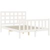vidaXL Bed Frame without Mattress White Double Solid Wood Pine