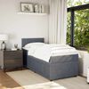 vidaXL Box Spring Bed with Mattress Dark Grey King Single Velvet